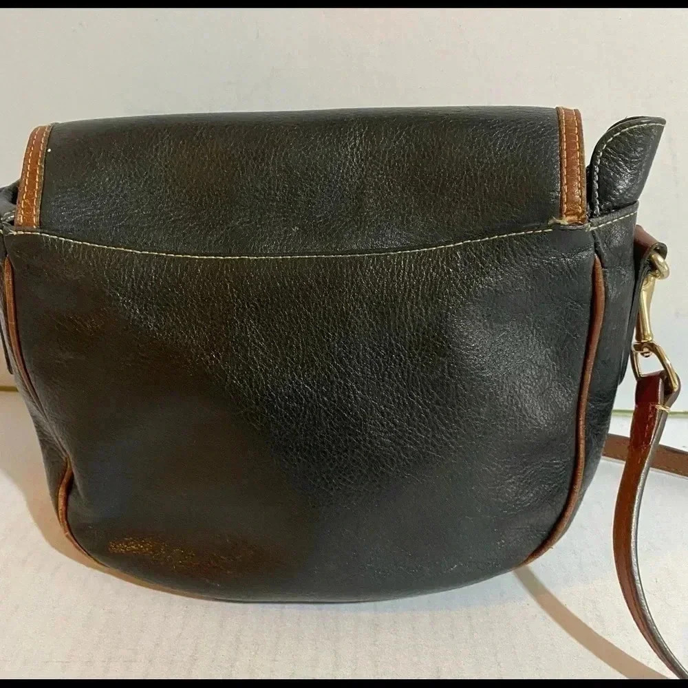 Bally vintage brown black leather crossbody handbag - Picture 2 of 14